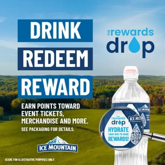 Ice Mountain 100% Natural Spring Water - 32pk/16.9 fl oz Bottles image {4}