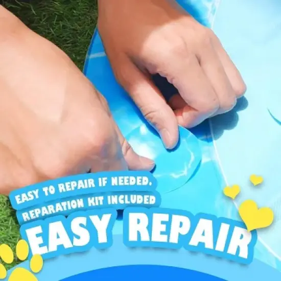 Allforpaws Non-Slip Splash Pad for Kids and Dog, Sprinkler Fun Pool Mat for Summer image {5}