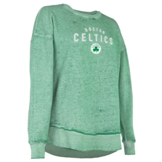 NBA Boston Celtics Women's Burnout Crew Neck Fleece Sweatshirt image {2}