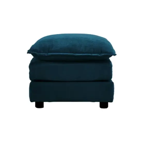 Polyester Polyester Ottomans Footrest to Combine with 2 Seater Sofa, 3 Seater Sofa and 4 Seater Sofa, Blue Polyester image {1}