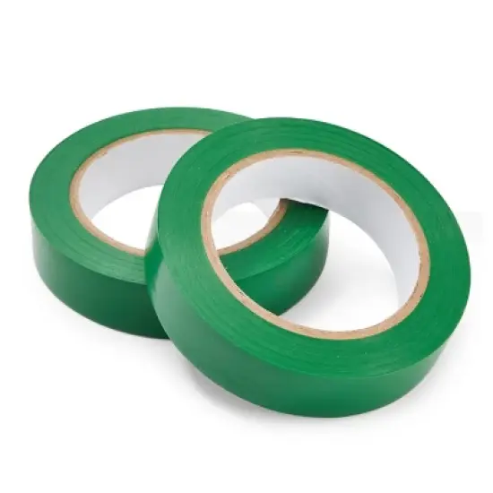 Stockroom Plus 2 Rolls Floor Marking Tape, 1 in x 36 Yards, 0.16mm, Vinyl Pinstripe Tape for Vehicles, Classroom, Warehouse, Gym, Green image {7}