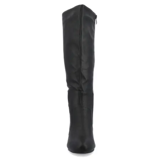 Journee Collection Womens Carver Stacked Heel Knee High Boots image {5}