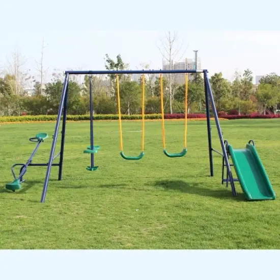 Racxily Metal Swing Set w/ Slide image {8}