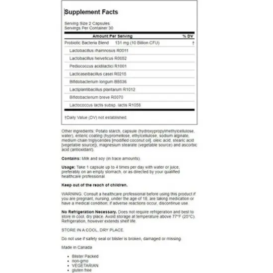 Jarrow Formulas, Inc. Vegetarian Jarro-Dophilus Eps 10 Billion Cfu 60 Veg Caps image {1}