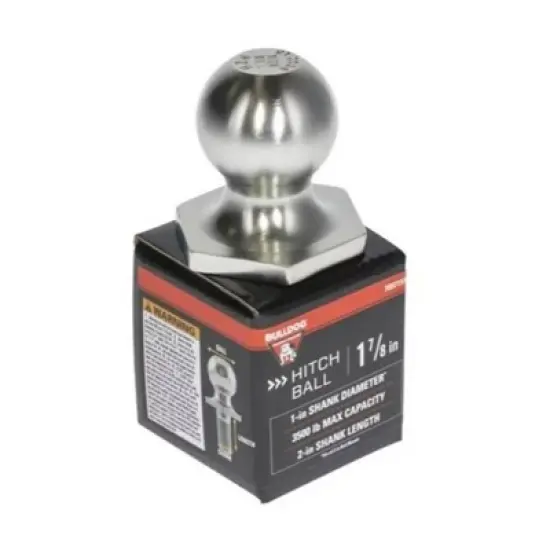 Bulldog InterLock 1-7/8 Inch Hitch Ball 3,500 lbs Towing Capacity, 1 Inch Shank, HD Zinc Finish, Ideal for Trailer, RV, Truck, Tow Accessories image {6}