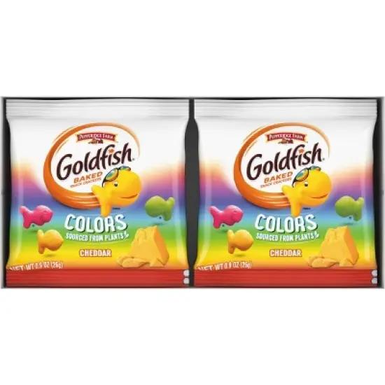 Goldfish Colors Cheddar Crackers Snack Pack - 10.8oz/12ct image {8}