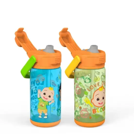 Zak Designs 2pc 16oz Antimicrobial Beacon Bottles with Straw image {4}