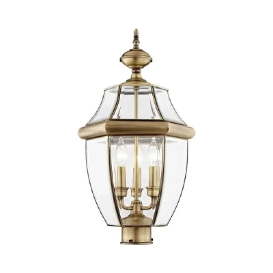 Livex Lighting Monterey 3 - Light Lantern in  Antique Brass image {5}