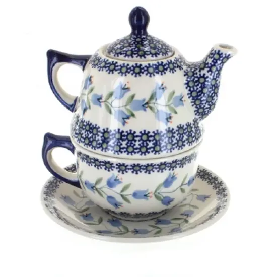 Blue Rose Polish Pottery C027 Manufaktura Tea for One image {9}