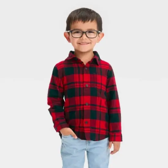 Toddler Boys' Long Sleeve Flannel Shirt - Cat & Jack&trade; image {7}