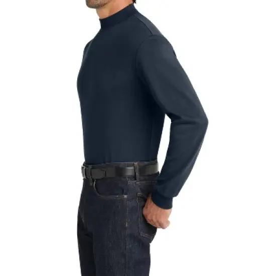 Mafoose Men's Casual Long Sleeve Interlock Knit Coller Mock Turtleneck Sweaters image {7}