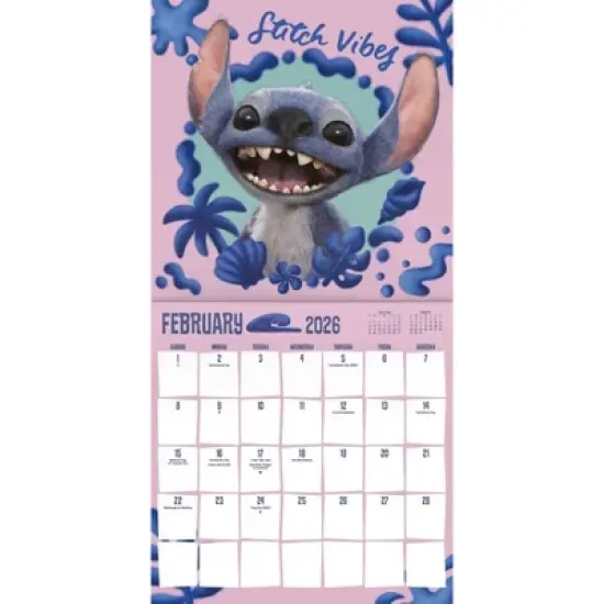 Disney 2026 Lilo and Stitch Live Action 12"x12" Wall Calendar image {2}