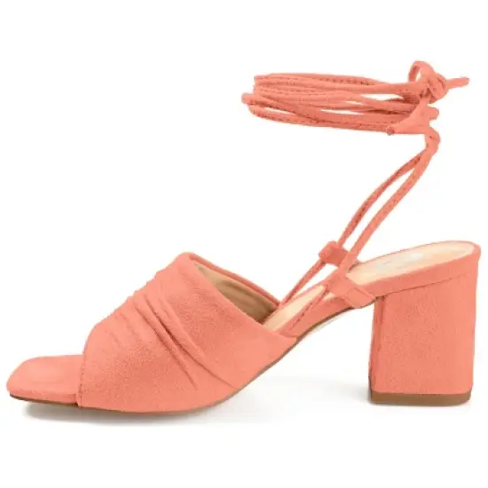 Journee Collection Womens Felisity Open Square Toe Block Heel Sandals image {1}