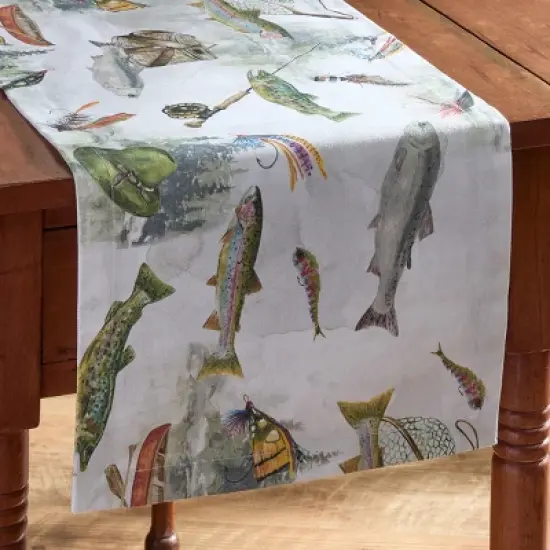 Park Designs Fly Fishing Table Runner 13" X 36" image {3}