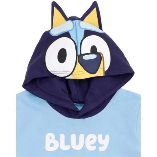 Bluey Hooded Cosplay T-Shirt and French Terry Shorts Outfit Set Toddler to Little Kid image {3}