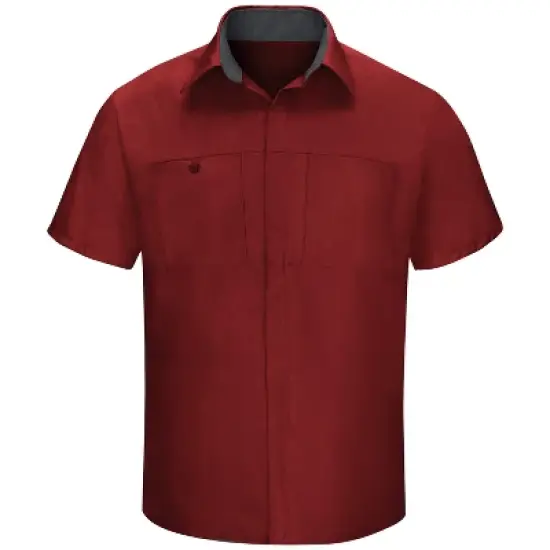 Red Kap&reg; Men's Short Sleeve Performance Plus Shop Shirt With Oilblok Technology image {3}