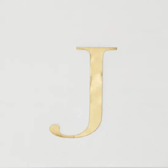 Sparkle and Bash 100 Pack Gold Foil Initial Letter J White Monogram Paper Napkins for Dinner Party, 4 x 8 In image {2}