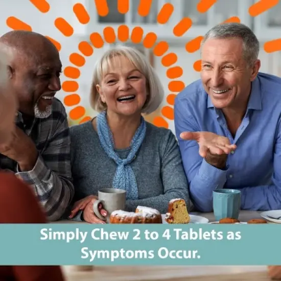 Gericare Calcium Carbonate Antacid 500mg Chewable Tablet Assorted Fruits, 150 Ct image {4}