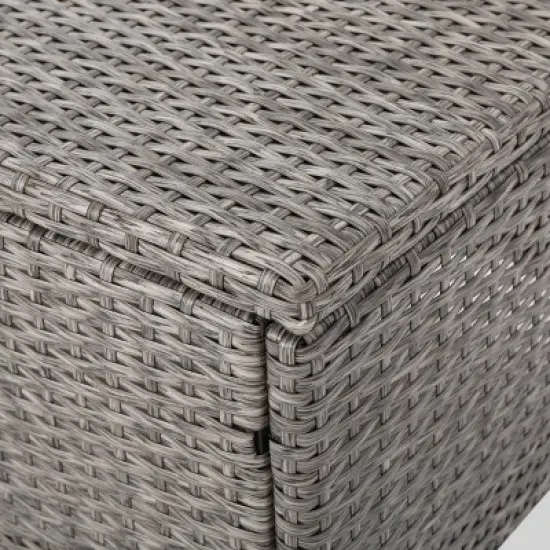 Puerta 8pc Wicker Chat Set - Black/Gray - Christopher Knight Home image {4}