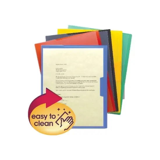 Smead Organized Up Poly Opaque Project Jackets Letter Assorted 5/Pack 85740 image {1}