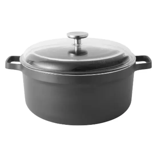 BergHOFF GEM Non-stick Stockpot, Glass Lid, Black image {8}