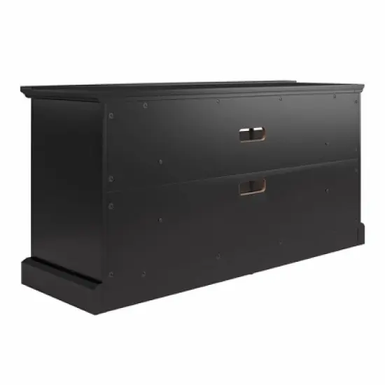 Hoffman Rustic TV Stand For TVs Up To 50" Black and Walnut - Room & Joy image {7}