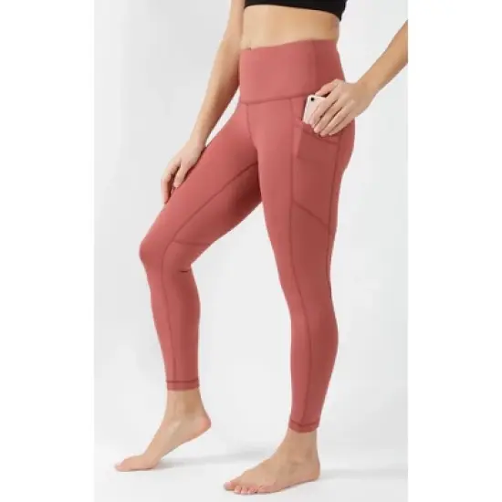 90 Degree by Reflex Womens Interlink High Waist Ankle Legging with Back Curved Yoke image {15}