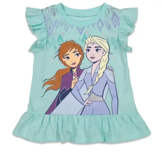 Disney Frozen Princess Anna Elsa Baby Girls T-Shirt and Shorts Outfit Set - Toddler  image {1}