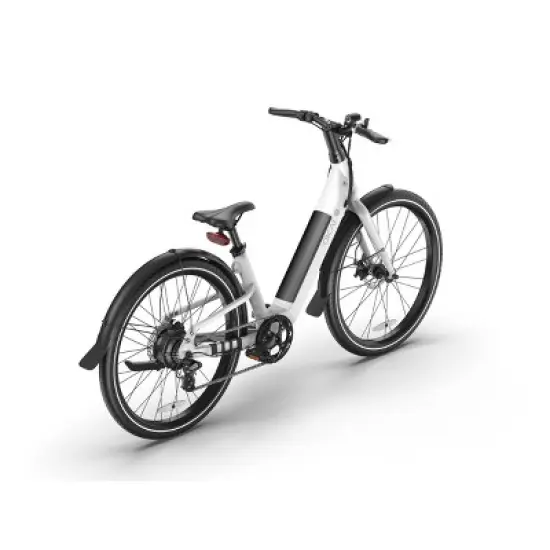 OKAI Stride 27.5" Step Through Electric Cruiser Bike - White image {3}