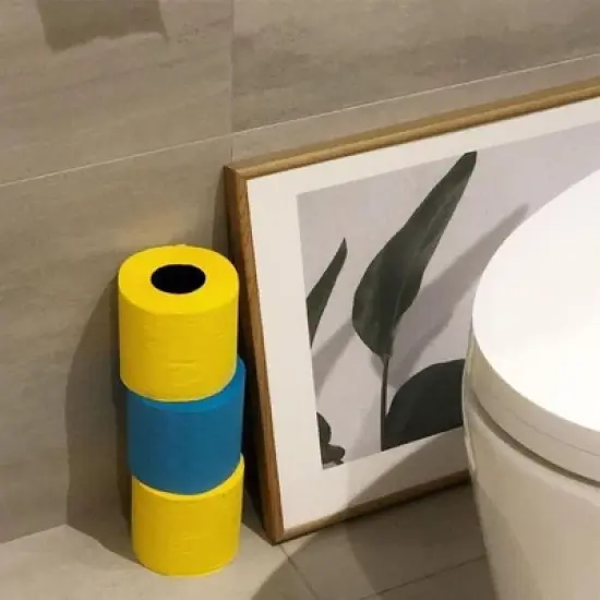 3-Ply 140-Sheet Yellow Toilet Paper Bright Decorative Bulk Sandalwood-Scented Rolls image {3}