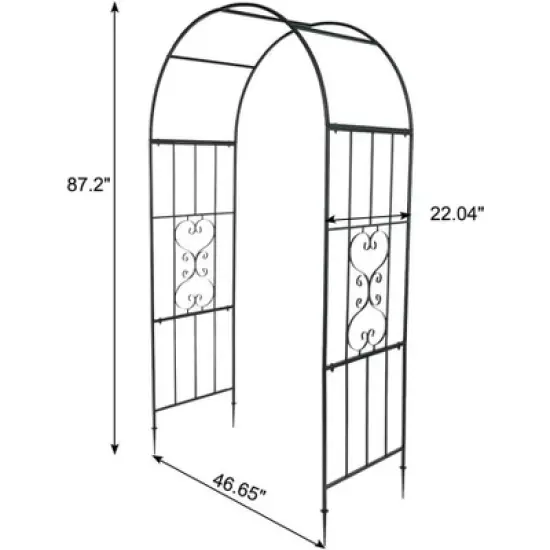 VINGLI Garden Arbor, Arch for Wedding Ceremony Party, Decorations Steel Garden Trellis for Plant Climbing, Backyard, Lawn, Bench image {5}