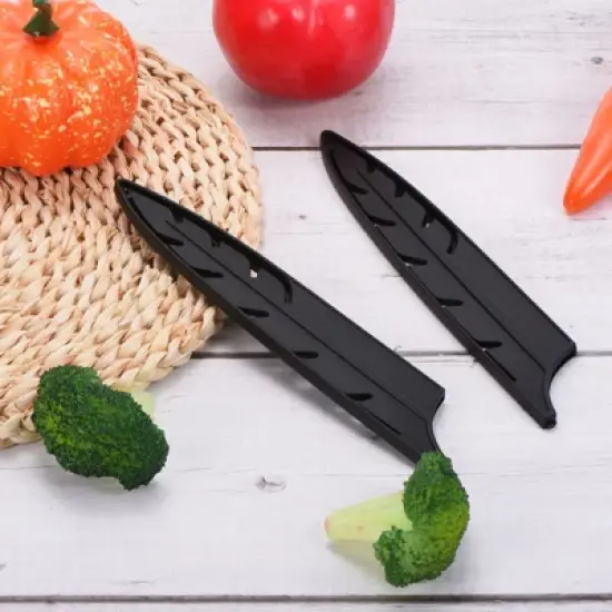 Unique Bargains Edge Guard Blade Protector Plastic 8" Carving Knife Sleeves Black image {4}