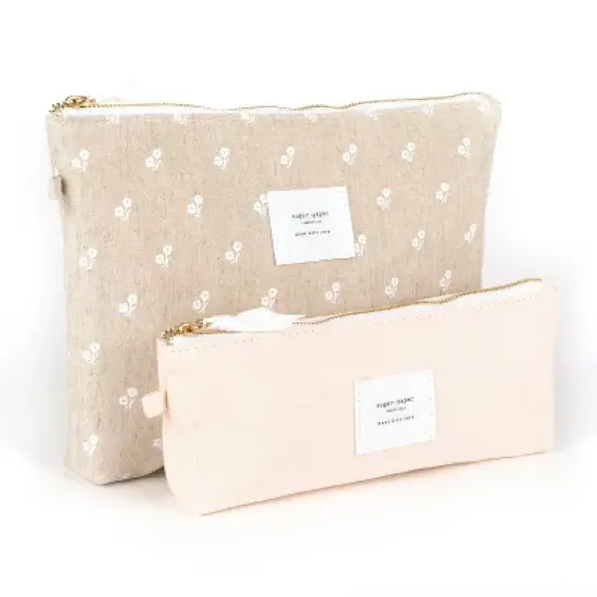 Sugar Paper Essentials 2pk Pouch Flax Flower and Pink image {1}