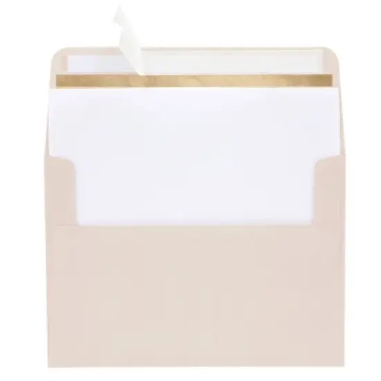 Best Paper Greetings 50 Pack Blush Pink Envelopes 5x7 with Bronze Lining, A7 Size for Wedding Invitations, Self-Adhesive Peel and Stick image {6}