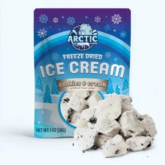 Arctic Farms Freeze Dried Ice Cream That Does Not Melt (Bits) (Cookies & Cream) image {6}