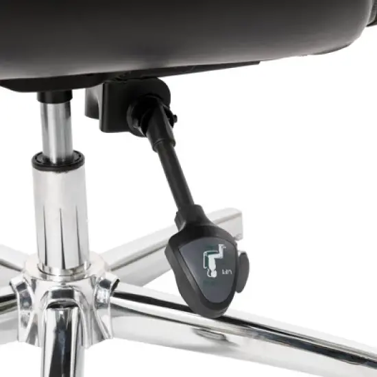 Mid-Century Modern Air Leatherette Adjustable Swivel High Back Office Chair - Glitzhome image {6}