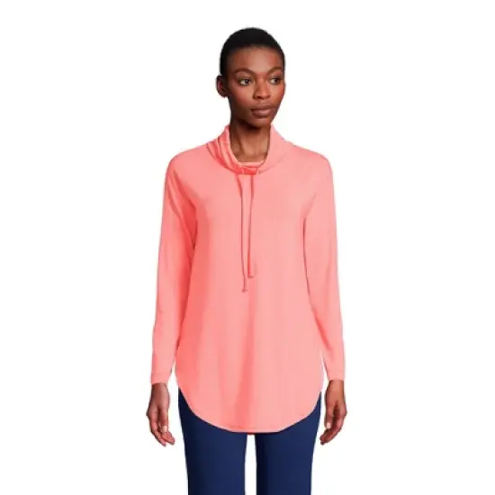 Lands' End Women's Power Performance Cowl Neck Top image {5}