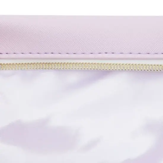 Glamlily 3 Pack Faux Leather Makeup Bag with Zipper, Travel Cosmetic Bags, 3 Pastel Colors image {3}