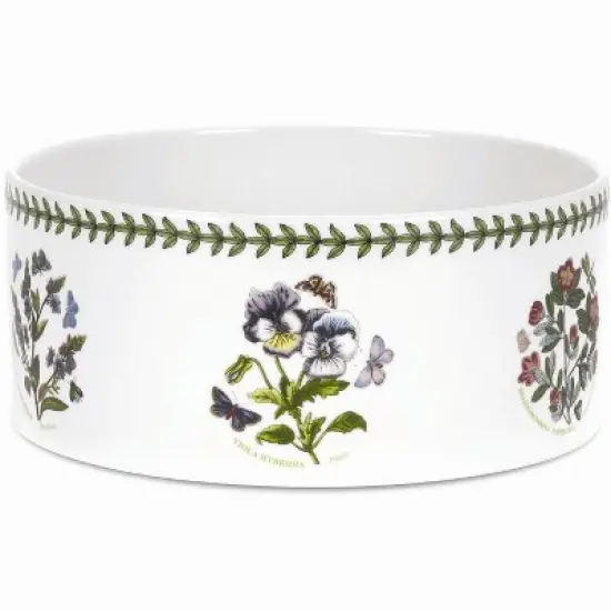 Portmeirion Botanic Garden 8-inch Souffl&eacute; Dish - Assorted Florals Motif, Porcelain Bakeware with Chip-Resistant Glaze - Microwave and Dishwasher Safe image {5}
