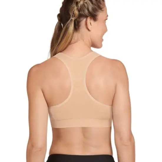 Jockey Women's Seamfree Mid Impact Zip Front Sports Bra image {1}