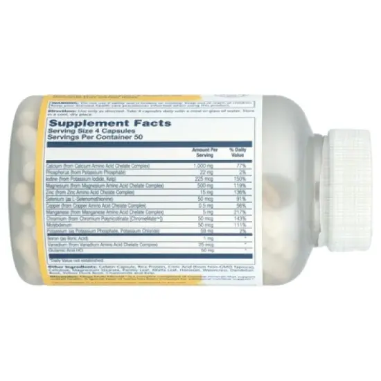 Solaray Mega Multi Mineral&trade;, Iron Free, 200 Capsules image {1}