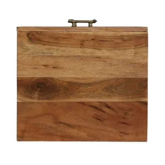 Terrell Handcrafted Boho Acacia Wood 3 Drawer Nightstand Dark Natural - Christopher Knight Home image {6}