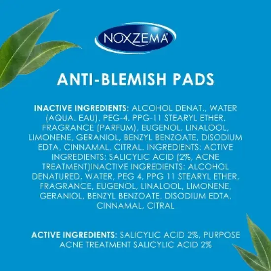 Noxzema Ultimate Clear Anti Blemish Pads - Eucalyptus - 90ct image {4}