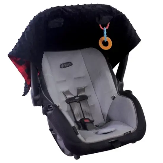 Hudson Baby Unisex Baby Reversible Car Seat and Stroller Canopy, Buffalo Plaid, One Size image {3}