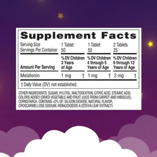Zarbee's Kid's Sleep with Melatonin Chewables - Natural Grape - 50ct image {7}