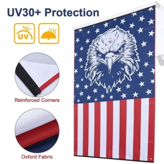 Yescom 4.5x6 Ft Carside Awning Replacement Fabric with Side Wall Roof Rack Overlanding Multicolor image {4}