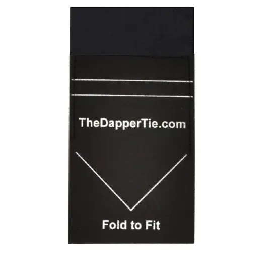TheDapperTie - Men's Extra Thick Cotton Flat Pre Folded Pocket Square on Card image {5}