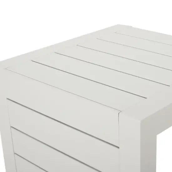 Syemin Patio End Table, C-Shaped Side Table, Compact, Stylish, and Versatile, White, 15"*14.5"*24" image {2}