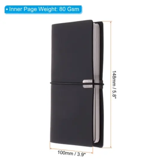 Unique Bargains Hardcover A7 Lined and Grid Office Writing Journal Notebook 70 Sheets image {1}