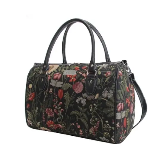 Signare USA Morning Garden Black Travel Bag image {6}